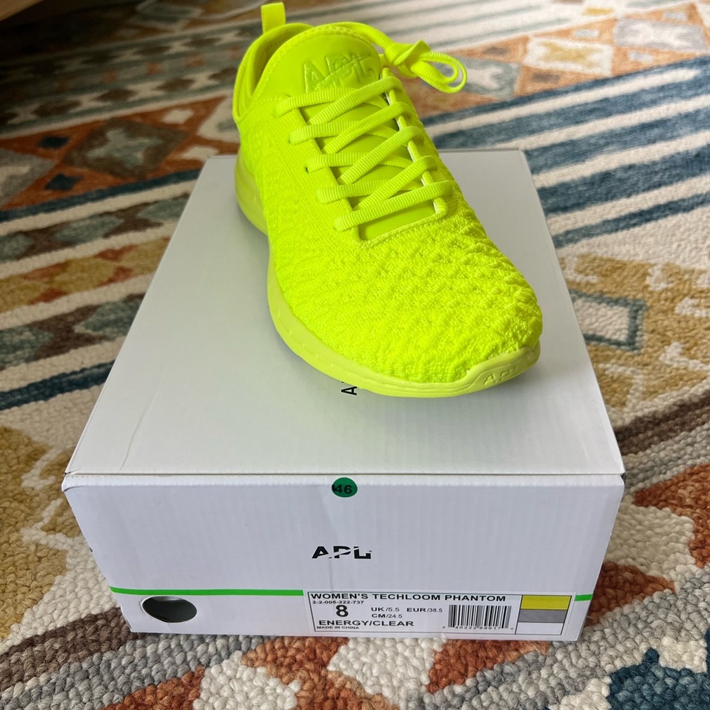 APL womens Neon Yellow Sneakers